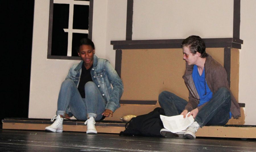 Johnny (Lydia Riddell) and Pony Boy (Michael Alberta) hide out in the church.